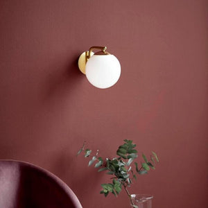Modern Metal & Glass Sphere Wall Light-Wall Lights-Nordlux (Form)-Lighting Collective