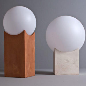 Natural Clay Box Lamp | Small & Large | Lighting Collective