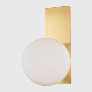 Frosted Orb Wall Light | Aged Brass | Lighting Collective