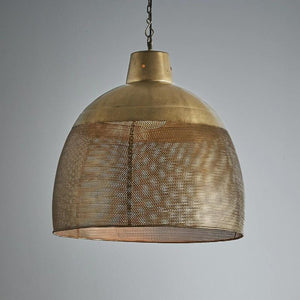 Iron Dome Pendant Light | Antique Brass | Large | Lighting Collective