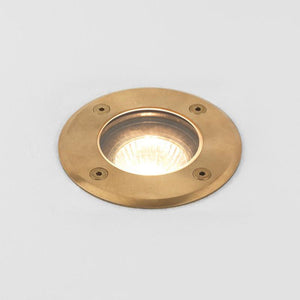 Round Brass Deck Light-Deck Lights-Astro Lighting-Lighting Collective