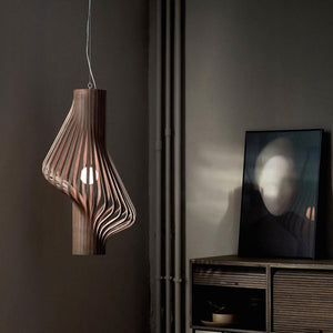 Scandinavian Wood Pendant Light | Two Colours