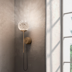 Textured Mouth-Blown Glass Wall Light | Clear | Lighting Collective