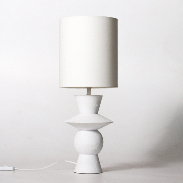 Sculptural Iron Based Table Lamp