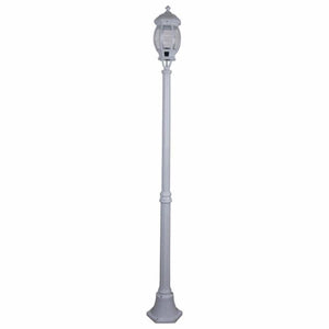 Single Head White Post Light Vienna | Assorted Finish and Configuration-Lamp Post-Domus-Lighting Collective