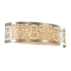Silver Vanity Wall Light | Silver Leafed-Wall Lights-Feiss (Elstead)-Lighting Collective