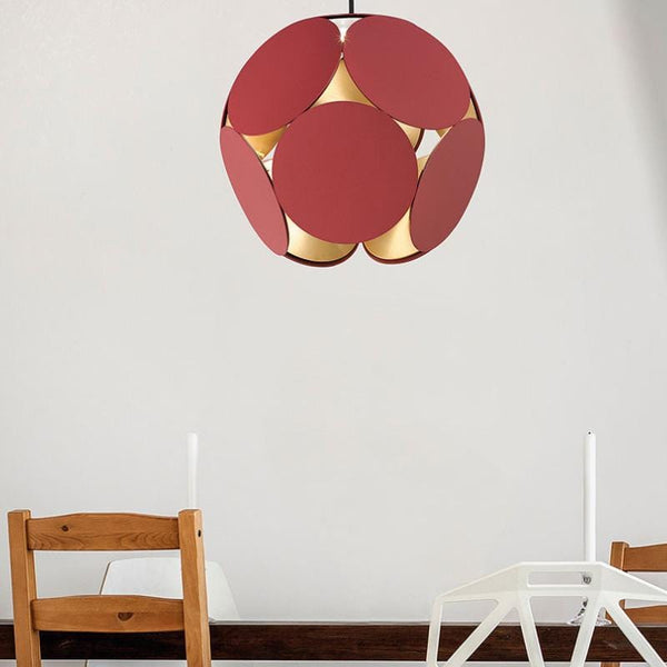 Abstract Rounded Metal Pendant Light