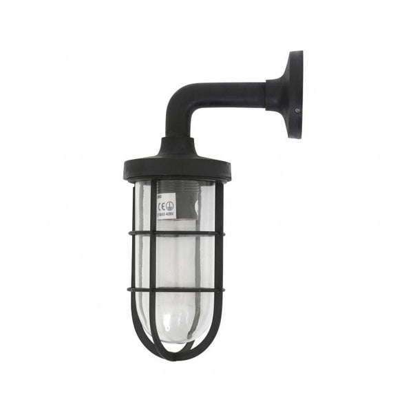 Caged Matte Black Wall Sconce