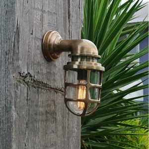 Brass Bunker Light | Two Finishes-Wall Lights-Emac & Lawton-Lighting Collective