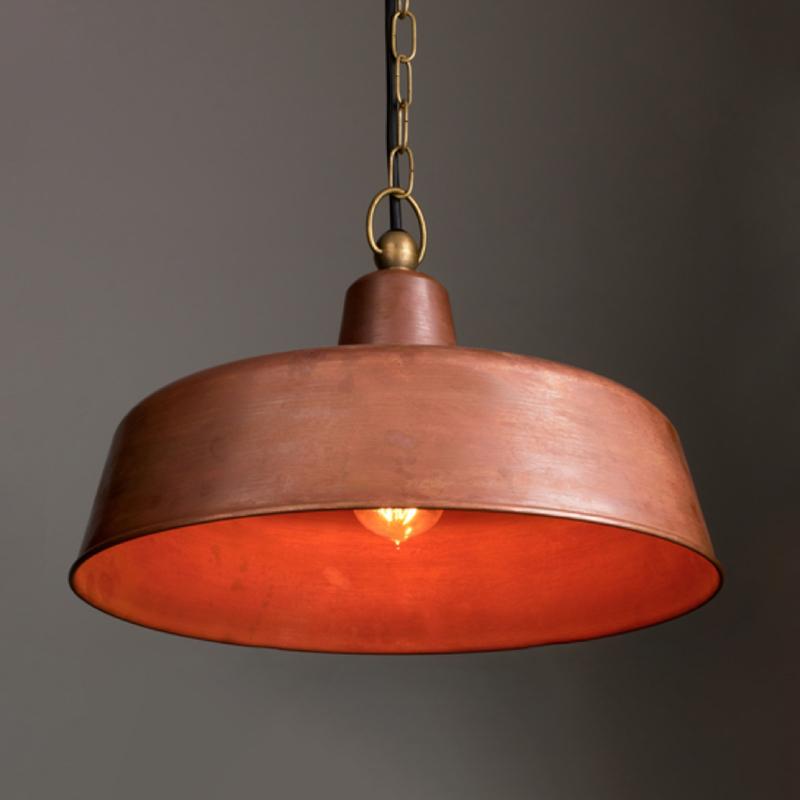 Vintage Aged Copper And Brass Pendant Lighting Collective