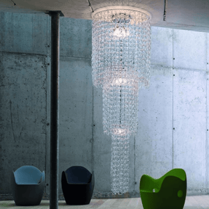 Italian Chain Link Glass Ceiling Light | Assorted Sizes