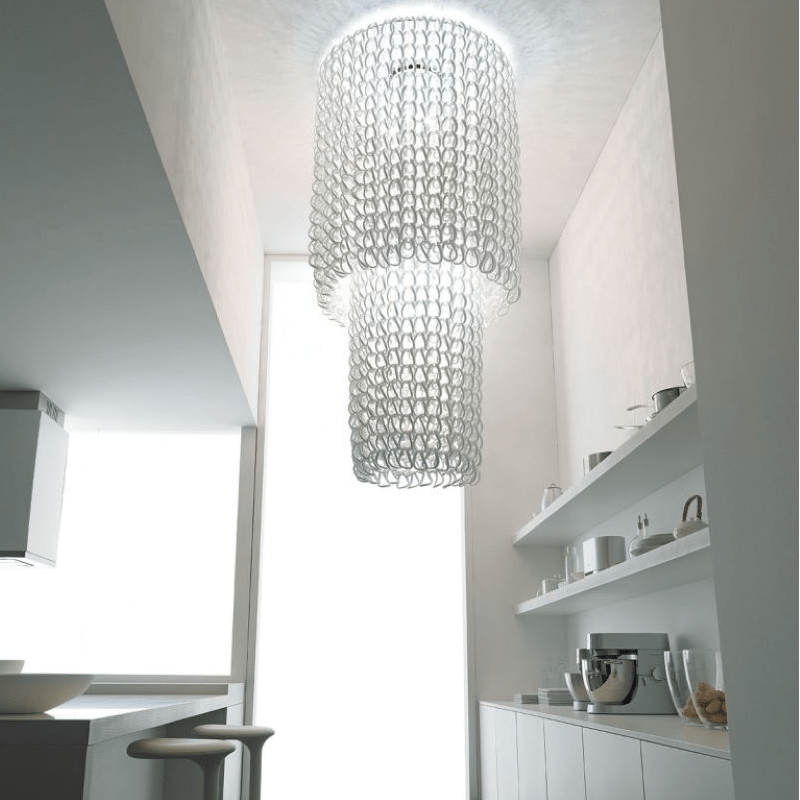 Chain link pendant light deals