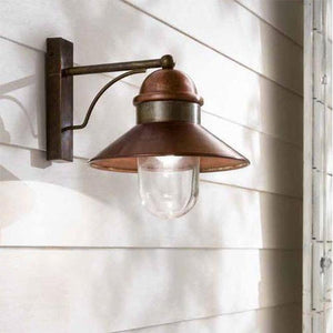 Brass and Copper Exterior Wall Light-Wall Lights-IL FANALE (Lightco)-Lighting Collective