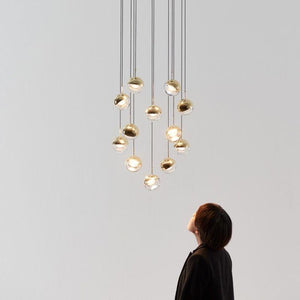 Brass & Glass LED Chandelier | 8 & 12 Light - Lighting Collective