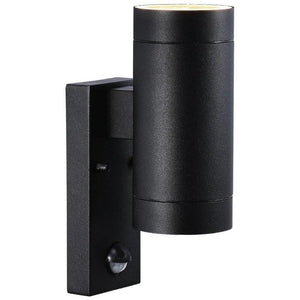 Modern Tin Sensor Up Wall Light | Black