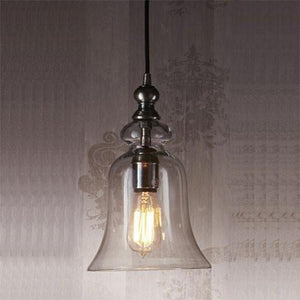 Vintage Glass Pendant Light in Silver-Pendants-Emac & Lawton-Lighting Collective