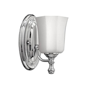 Transitional Vintage Chrome and Glass Wall Light-Wall Lights-ELSTEAD (Lightco)-Lighting Collective