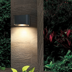 Sandy Anthracite Exterior Down Wall Light | Lighting Collective