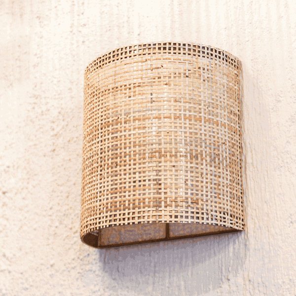 Organic Bagor Weave Wall Light
