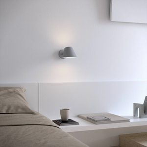Contemporary Danish Adjustable Wall Light grey as a bedside lamp