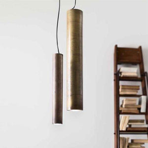 Italian Iron or Brass Tubular Pendant Light | Assorted Sizes-Pendants-IL FANALE (Lightco)-Lighting Collective