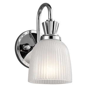 Classic Chrome and Glass Bell Shade Wall Light | Assorted Sizes-Wall Lights-ELSTEAD (Lightco)-Lighting Collective