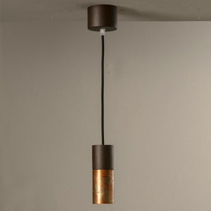 Italian Ceramic and Metal Pendant Light | Brown | Lighting Collective