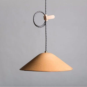 Leather Pendant Light Natural-Pendants-IE Francis-Lighting Collective