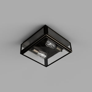 Double Bulb Clear Glass Box Light | Lighting Collective