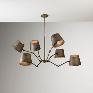 Industrial Chandelier - Rustic Iron Pendant Light-Lighting Collective