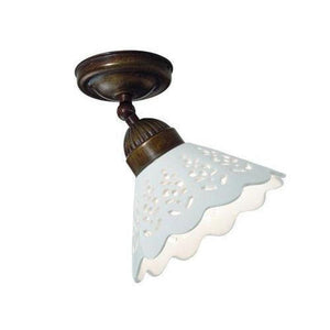 Italian Adjustable Brass and Ceramic Ceiling Light | Two Sizes-Ceiling Lights-IL FANALE (Lightco)-Lighting Collective