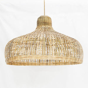 Bamboo Curved Rattan Pendant Light-Pendants-Bisque Interiors-Lighting Collective